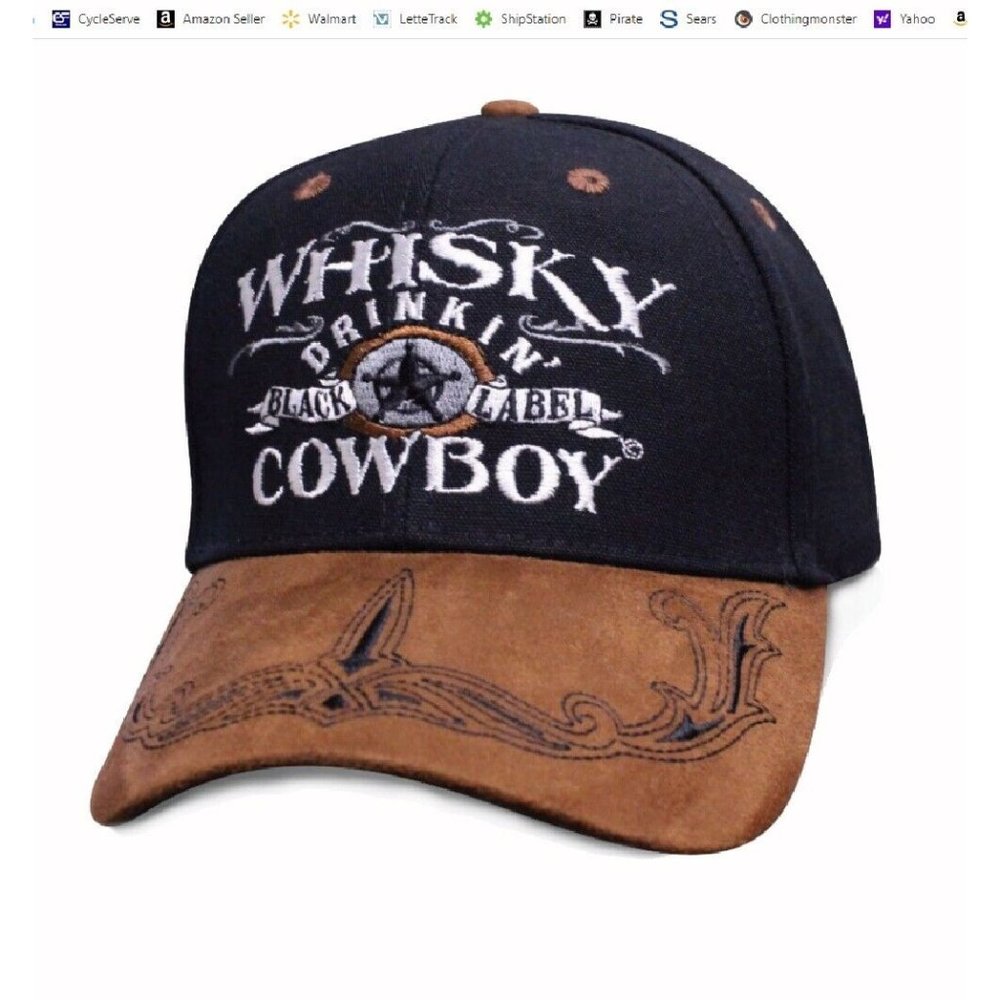 Whisky Drinkin’ Cowboy Cap Hat - NEW FAST SHIP